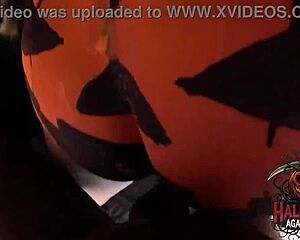 Why's Agatha mommy's Brazilian milf ass taking BBC in Halloween jack o'lantern?