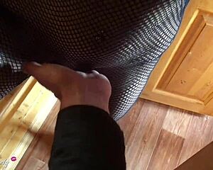 hey this horny 18+ wife sneaks out to suck and fuck neighbor cock on stairs... total slut move