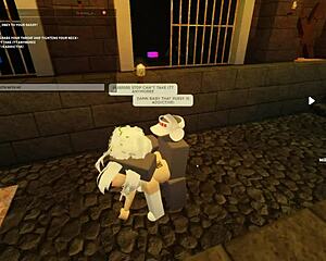 whore begs: bend me over for rough anal doggy and tit shaking in Roblox?