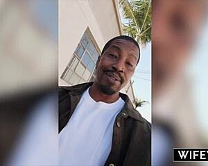 wifey, that bbc hungry blonde country hotwife's big tits bounce as she rides monster cock cowgirl in front of hubby