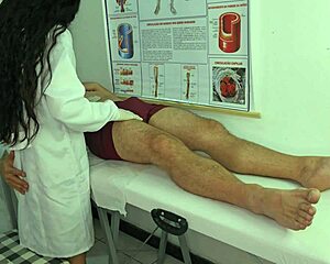 patient can't hide his monster cock from sexy nurse... she gags deepthroat then rides bareback 😩💦