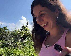 crazy teen sneaks cumwalk through crowded beach swallowing loads almost busted public