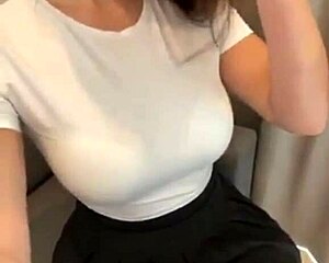 does your stepmom's short skirt hide those big natural tits in her bra?