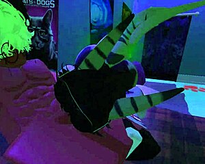 demon sneaks a quick furry romp with shark girl in roblox world