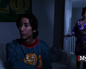 daisy fuentes and juniper ren turn family christmas sex toys into hardcore threesome