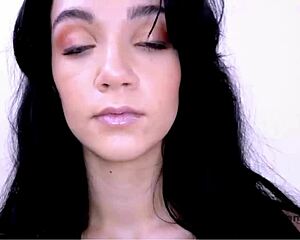 shy brunette model spreads legs wide in hot casting fuck