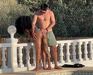 i fuck my black stepsis in the pool she swallows every drop 😈💦 freaky maria goes wild