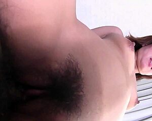 japanese cougar with hairy pussy gets wild, takes creampie after handjob and armpit play in vol 03 scene 03