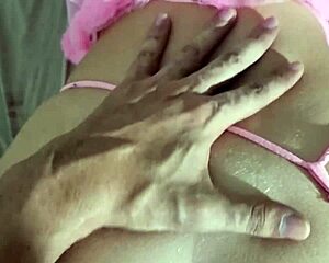 Dude pounds preppy babe in tight pink lingerie hard