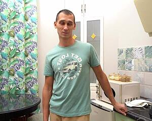 didn't expect my friend to offer fucking his skinny brunette wife katty west together in bedroom rough double cumshot