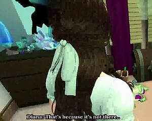 college cram session turns into pregnant mommy femdom creampie roleplay in sims