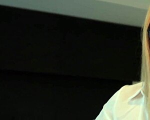 Bound Blonde Office Slave Endures BDSM Pussy Torment at Desk