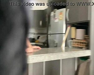 your young latina babysitters sneak kitchen strap-on fuck kissing big tits