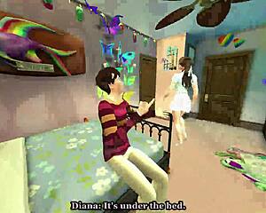 college cram session turns into pregnant mommy femdom creampie roleplay in sims