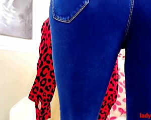 Lucy Gresty teases in skintight jeans closeup