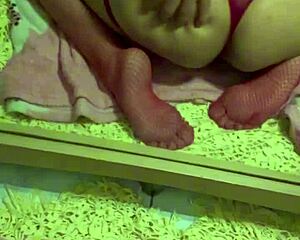 Naughty Trans Gags on Cock Then Fucked Cum Mouth