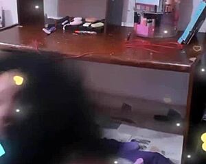 Skinny brunette dances sensually before intense fuck session