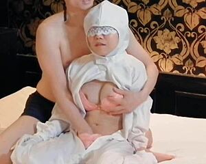 Curvy big tits wife in clean uniform stripped and fingered hard homemade