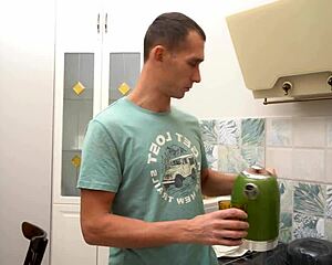 didn't expect my friend to offer fucking his skinny brunette wife katty west together in bedroom rough double cumshot