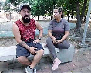 ran into old curvy bbw pal in park invited her home fucked doggystyle creampied her hungry pussy