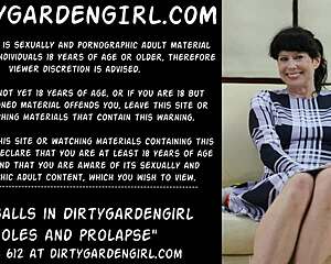 Massive Balls Wreck Dirty Garden Girl's Prolapsing Holes
