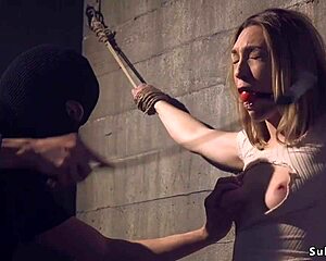i went on a blind date now this brunette's bound in bondage craving more