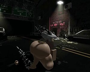 she pulled out her futanari cock and fucked my ass on the busy street