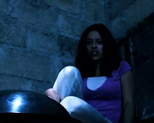 two mexican brunettes with long hair take real gangbang pounding hard