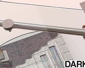 how does sexy blonde aj applegate handle double penetration and facial from two monster bbc's?