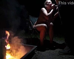 out in the forest naked sucking his throbbing cock 😈🌳🍆