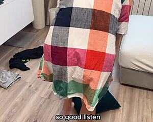 Busty russian stepmom horny from my girlfriend fuck joins for deep creampie pounding