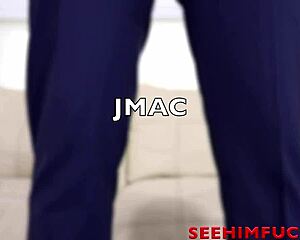 uh jmac's monster cock gets footjob worship from kyler quinn's skinny body and tongue licks