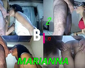 ohh marianna's feeding time again hot cum loads filling her mouth from deepthroat blowjob ughh