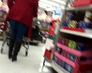 Hidden Candid Mom Shopping Trip