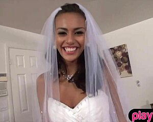 Beautiful Bride Endures Intense Wedding Day Doggystyle Pounding