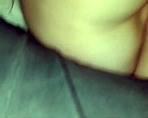 the cuckold husband invites his friend over to the bed for a close-up homemade lick of his housewife's shaved pussy lips before sleep