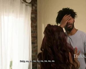 Babysitter sneaks rough fuck on family couch