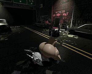 she pulled out her futanari cock and fucked my ass on the busy street