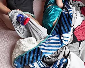 stepsis at 18 loves homemade sideways pounding by big cock dude