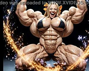 check out abigail's muscles exploding in this pump factory growth animation!!