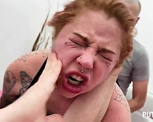 😍 putalocura milf angie babydoll takes trio slaps deepthroat cum swallow! 👋💦