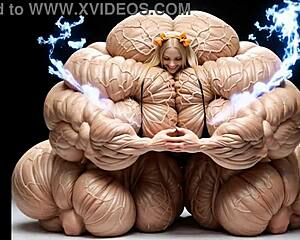 check out abigail's muscles exploding in this pump factory growth animation!!