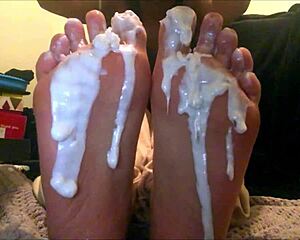 Young Latina Teen's Feet Worshipped with Creamy Passion on Webcam
