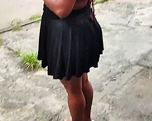 uber taxi milf wife flashes big tits no panties to stranger hubby watches