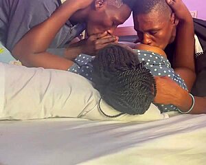 amateur girl begs for quick double hole stuffing in rough 4some