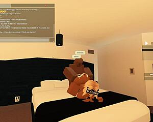 roblox slut with big tits rides bbc bent over and cowgirl to orgasm