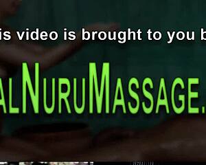 open wide for nuru masseuse's hot jizz in your mouth after handjob