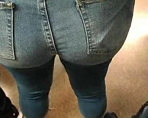 spying on curvy figure riding the metro