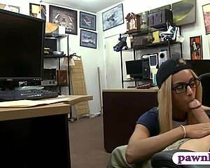 tight petite babe glasses gets group banged super hard