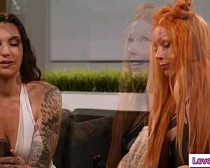 Blind Date Canceled But Brunette Redhead Turn It Into Licking Threesome Orgy